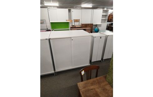 MEUBLE BLANC PERFORÉ 2 PORTES