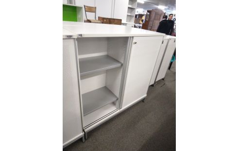 MEUBLE BLANC PERFORÉ 2 PORTES