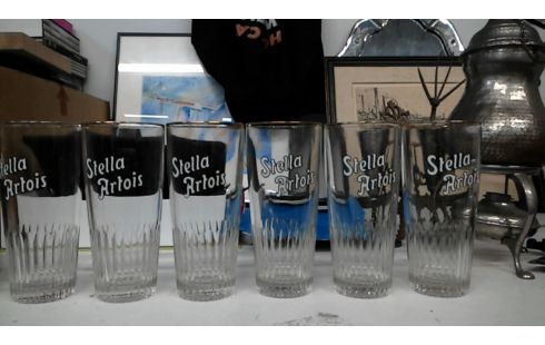 GLAZEN STELLA ARTOIS  RIBBEL 6 STUKS