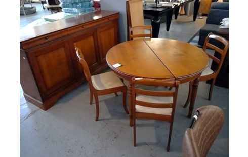 SALLE A MANGER BUFFET TABLE RONDE ALLONGE MERISIER