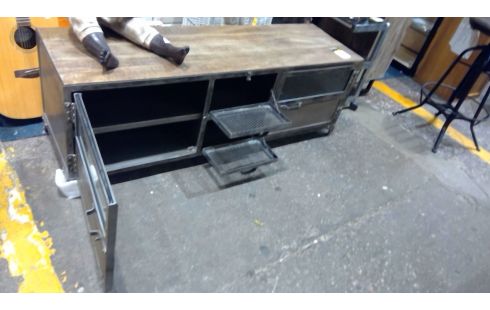 MEUBLE TV INDUSTRIEL BOIS/METAL