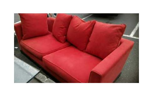 CANAPE ROUGE TISSU ITALIEN