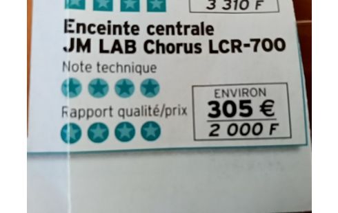 ENCEINTE CENTRALE FOCAL JMLAB