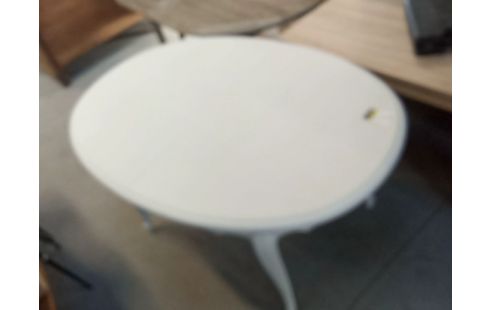 TABLE OVALE LOUIS XV BLANCHE + 1 ALLONGE