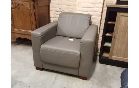 FAUTEUIL CLUB PU TAUPE