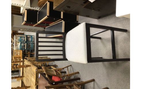 CHAISE HAUTE IKEA NOIR TISSU GRIS LOT DE 4