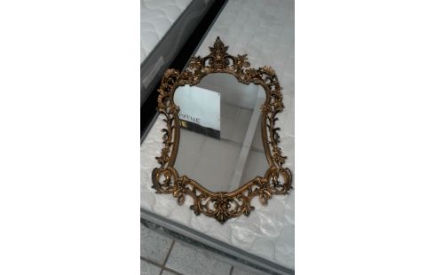 MIROIR ROCAILLE CADRE LAITON
