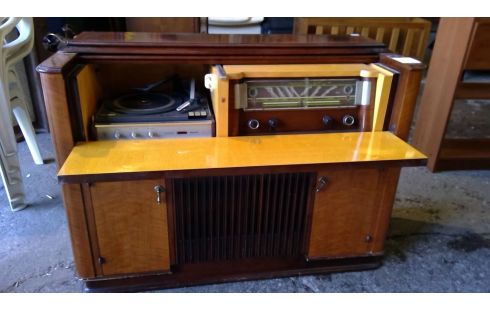 MEUBLE HIFI ACAJOU PHILIPS