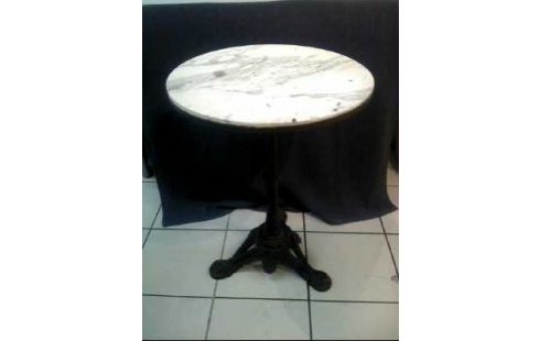 BISTROTISCH RUND PLATTE MARMOR HELL