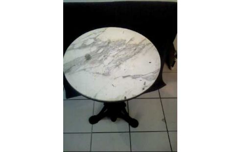 BISTROTISCH RUND PLATTE MARMOR HELL