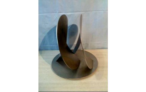 SKULPTUR <PHLEPS> EDELSTAHL BLECH DREHBAR