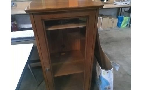 MEUBLE HIFI 1 PORTE VITRÉE