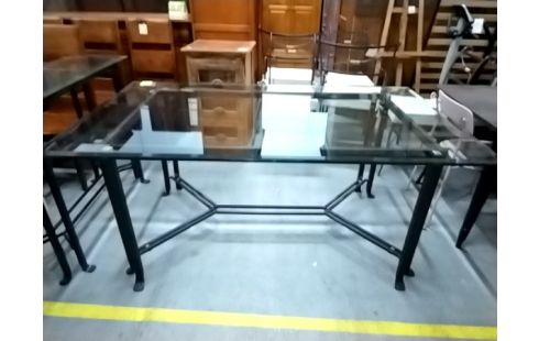 TABLE FER FORGÉ+ 4 CHAISES+ 2 FAUTEUILS