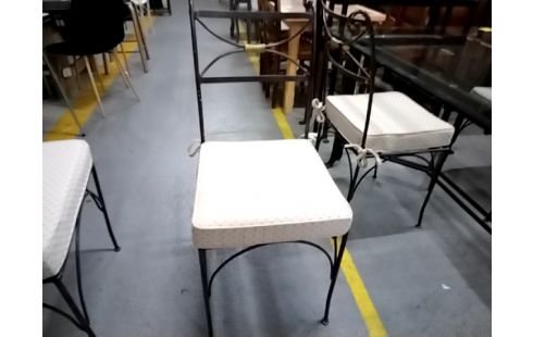 TABLE FER FORGÉ+ 4 CHAISES+ 2 FAUTEUILS