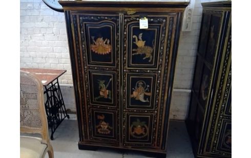 MEUBLE INDIEN TECK PEINT  162 X 94 X 65 PROF