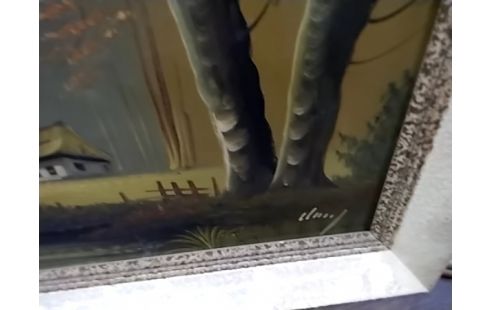 PEINTURE MAISON ARBRES