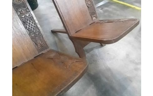 CHAISE BOIS TYPE AFRICAIN