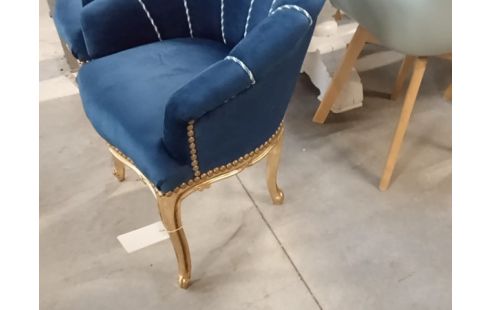 CRAPAUD VELOURS BLEU