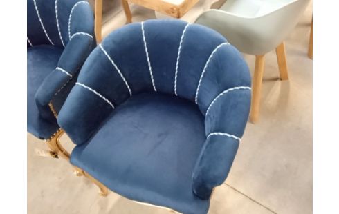 CRAPAUD VELOURS BLEU