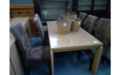 LOT DE 6 CHAISES FACON CUIR