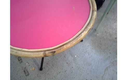 TABLE SALON BAMBOU PLATEAU FUSHIA VINTAGE