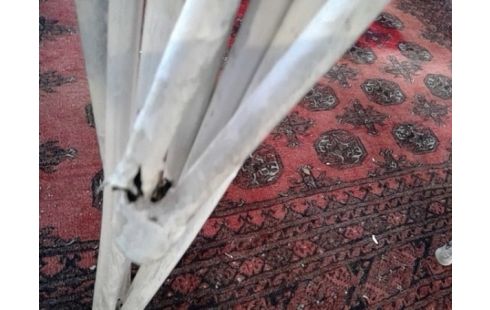 LOT DE 4 CHAISE JARDIN VINTAGE METAL BLANC DS LEUR JUS ROUILLE