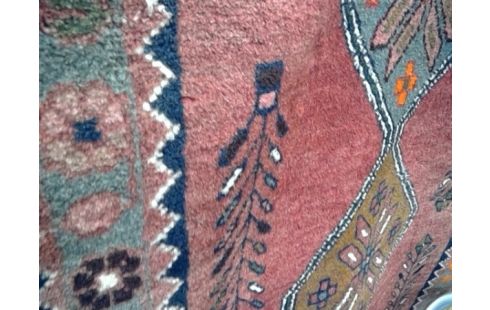 TAPIS 294X83 ROUGE FAIT MAIN