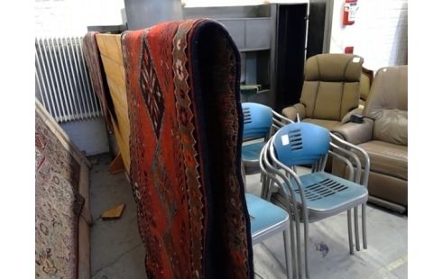 TAPIS 294X83 ROUGE FAIT MAIN