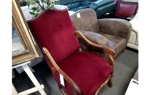 FAUTEUIL TISSU BORDEAUX