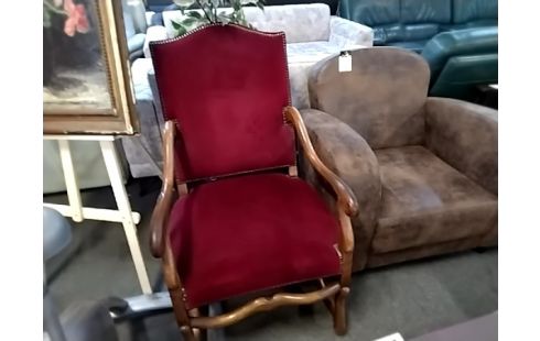 FAUTEUIL TISSU BORDEAUX
