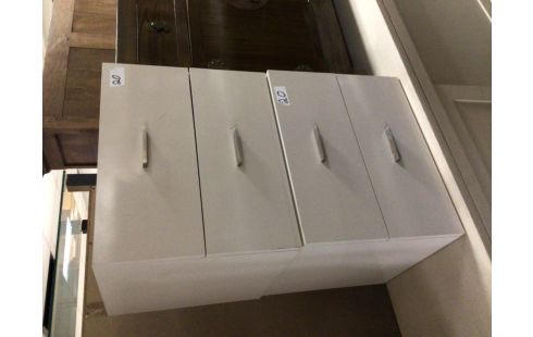 CHEVET MODERNE BLANC 2 TIROIRS LA PAIRE