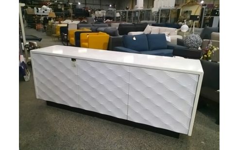 ENFILADE BLANCHE LAQUE DESIGN 3 PORTES