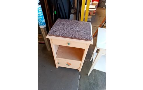 CHEVET DESSUS MARBRE 1 PORTE 1 TIROIR