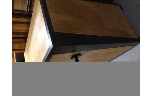 MEUBLE DE RANGEMENT 2P CLAIR FONCÉ