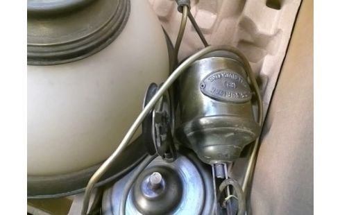 LUSTRE ANCIEN POULIE LAITON