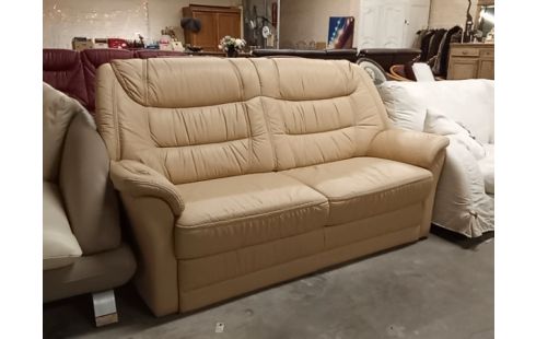 SALON 3+2+1 DIVAN LIT CUIR CREME