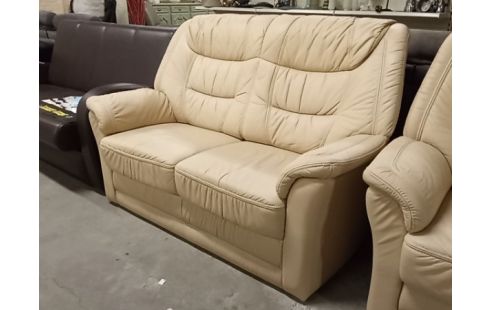 SALON 3+2+1 DIVAN LIT CUIR CREME