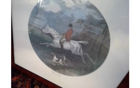 GRAVURE CARREE SCENES DE CHASSE