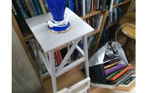 TABOURET DECORATION BLANC
