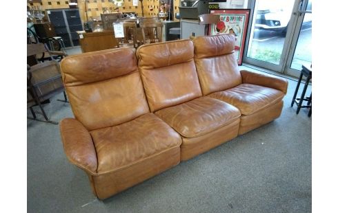 CANAPE CUIR VIEILLI DE SEDE DS 49