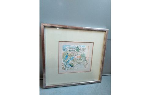 CADRE AQUARELLE PALMIER