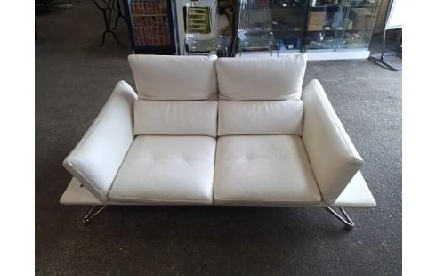CANAPE CUIR BLANC MOBILIER DE FRANCE