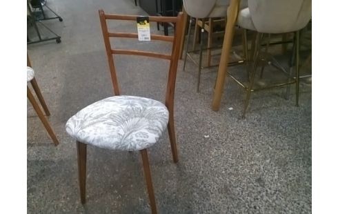 CHAISE BOIS ASSISE TISSU EXOTIQUE