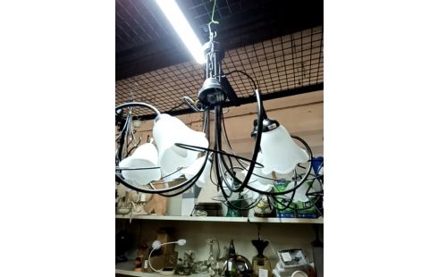 LUMINAIRE 5 BRANCHES NÉO RÉTRO