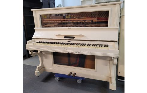 PIANO DROIT BLANC AVEC PLEXI