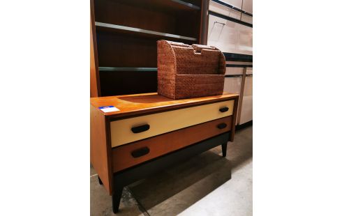 COMMODE VINTAGE RELOOKÉ 2 TIROIRS