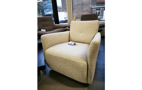 FAUTEUIL CLUB TOURNANT ROM D'EXPO TISSU GRIS
