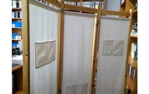 PARAVENT BOIS ET TISSU (QLQS TACHES)