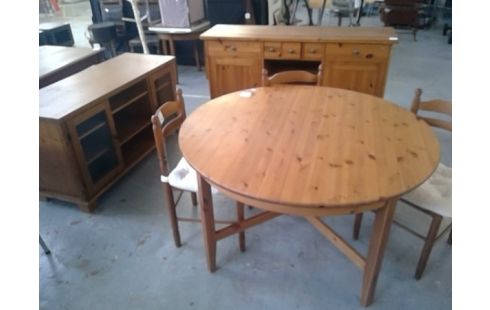 TABLE RONDE PIN IKEA VINTAGE