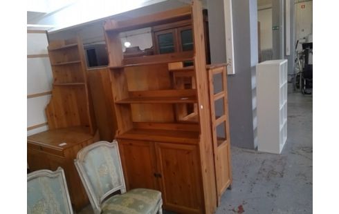 BIBLIOTHEQUE PIN 2 PORTES